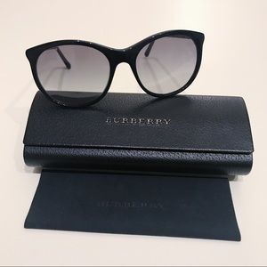 Burberry Black Gradient Cat Eye Sunglasses